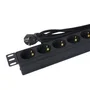 Phasak Regleta para Rack BNS 1518 8 Tomas Schuko Negro